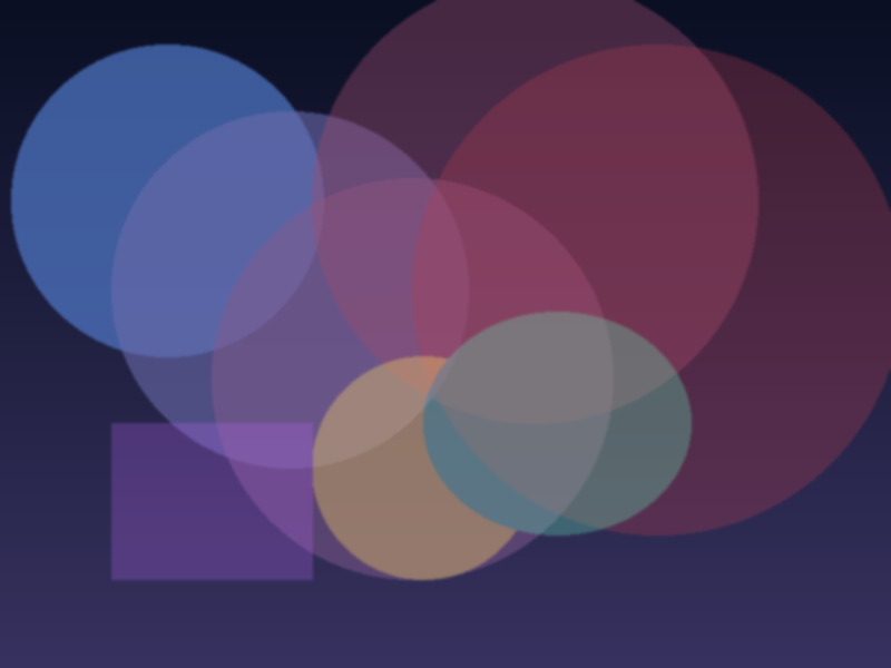 Complex Shapes — overlapping forms with layered gradients