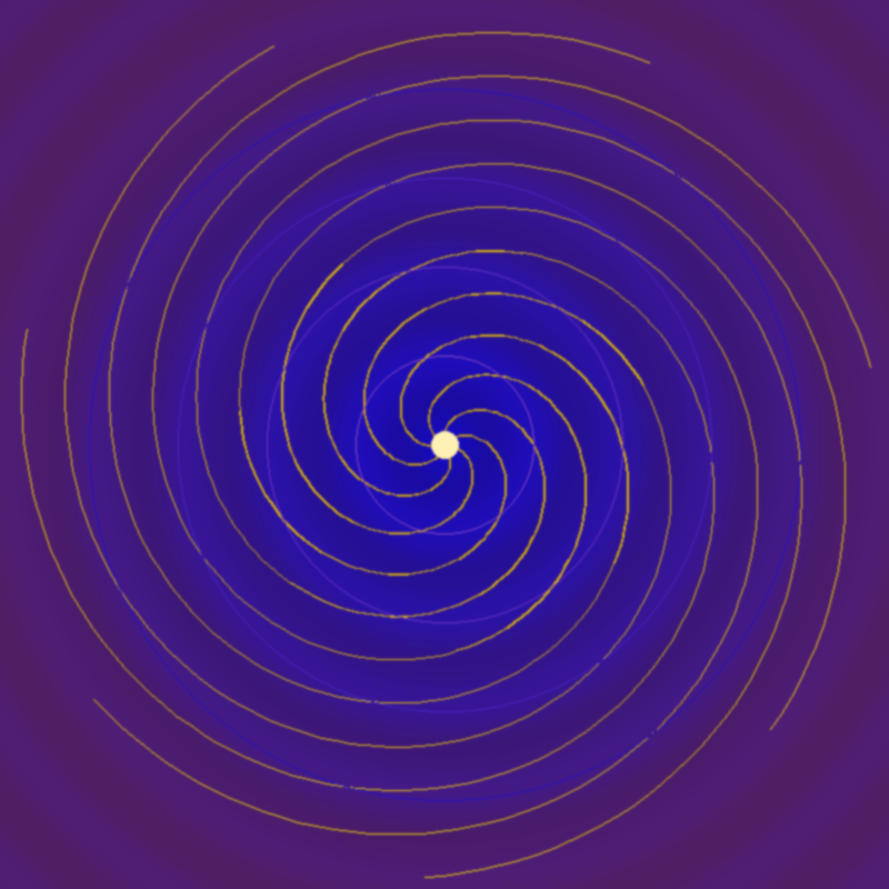 Manifest Outside — purple and blue spiral vortex