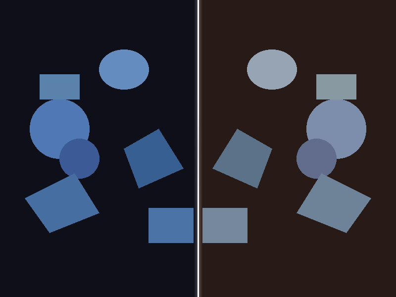 Mirror Reach — geometric shapes mirrored across vertical axis