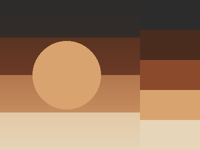 Tonal Fusion — gradient color blocks with focal circle